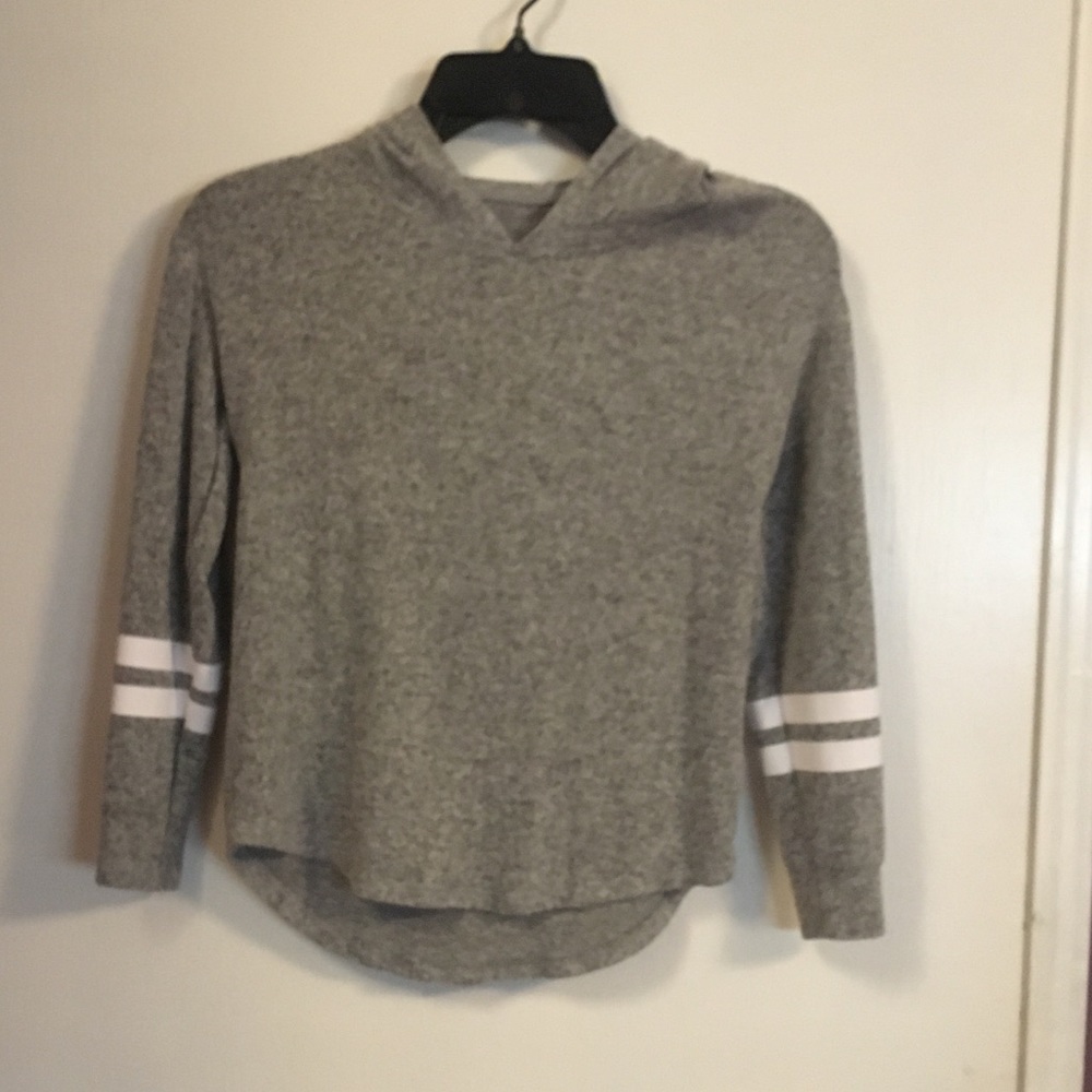Justice girl Hoodie gray So soft. Size 8